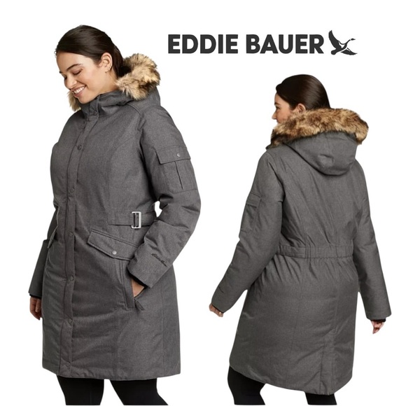 Eddie Bauer Women's Superior III Down
Stadium Coat Jacket Size: PXS Color: Gray - Picture 1 of 16